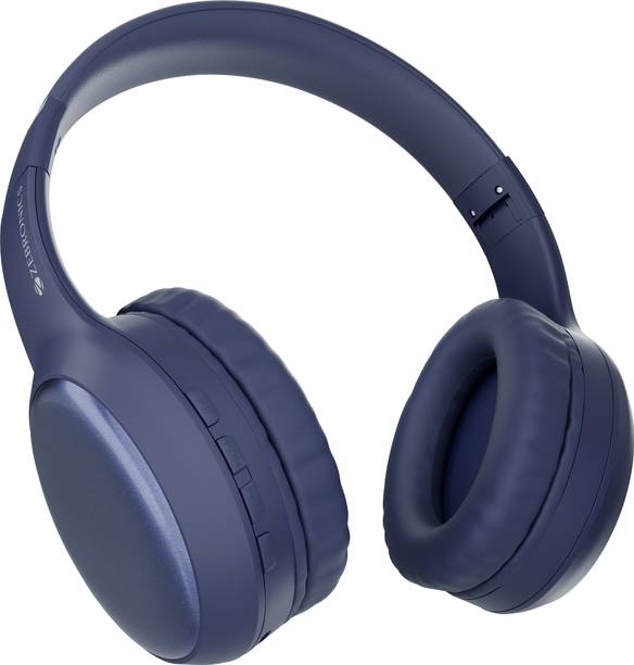 ZEBRONICS Thunder Max (ZEB-WHP 7), 120H Playtime, 3 EQ Modes, ENC,BT v5.4, Metallic Finish Bluetooth