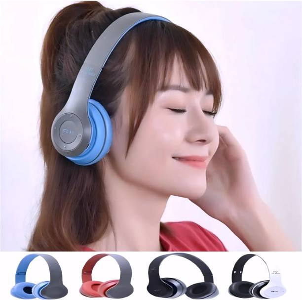 AIZINA Folding Headphones Bass Wave Signature Sound_GB Bluetooth & Wired
