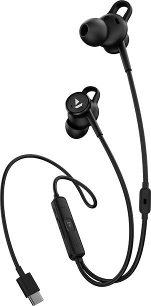 boAt Bassheads 122 ANC w/ Active Noise Cancellation, Type-c Interface & 13mm Drivers Wired