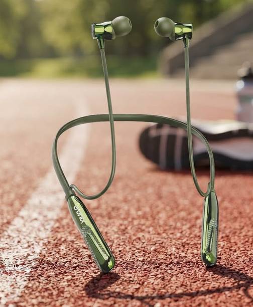 Unlx UX777 Nesh Bluetooth Neckband,84 Hours Battery,Dual Device Pairing/Green_U103 Bluetooth