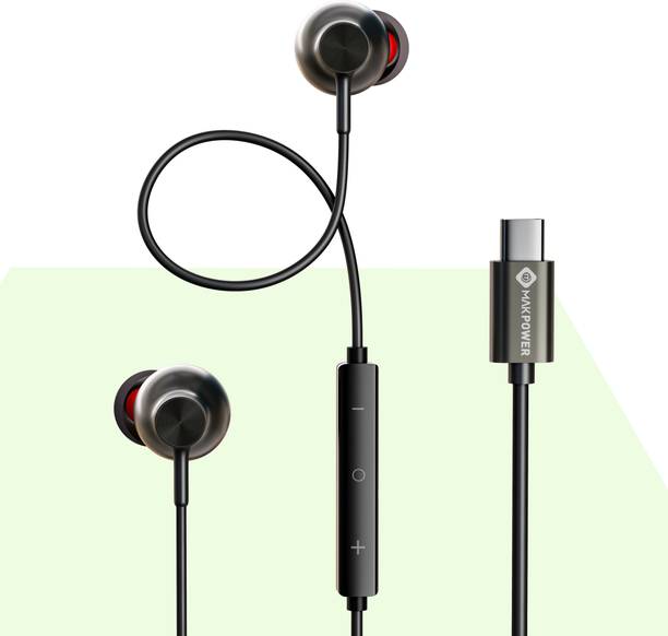 MAK POWER Premium Type-C Earphones with Powerful Bass and Clear Audio Wired
