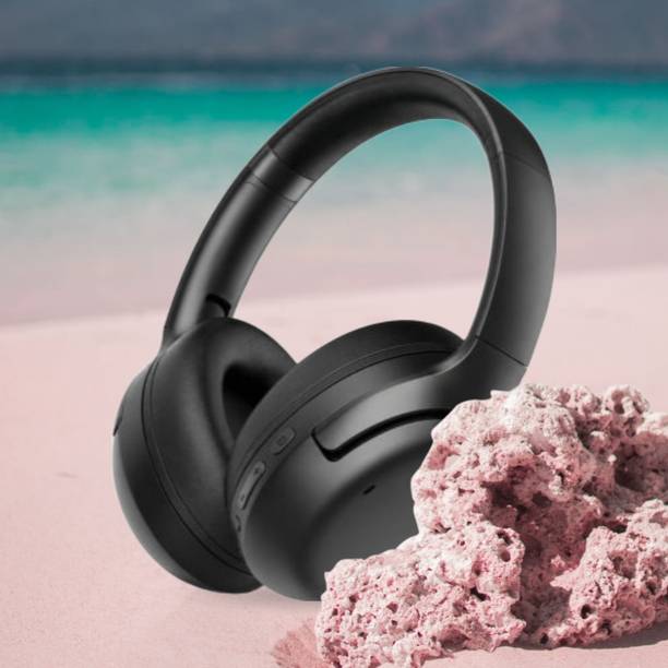 MECKWELL 40H Play Super Bass ANC BT Wireless Headphone with Mic Foldable Design & Aux P66 Bluetooth & Wired