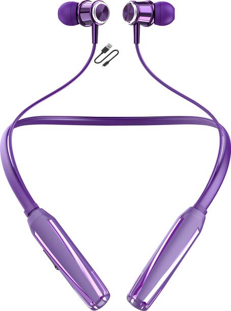 CIHYARD CH-4 48 Hours Playtime Bluetooth Neckband (Purple8) Bluetooth
