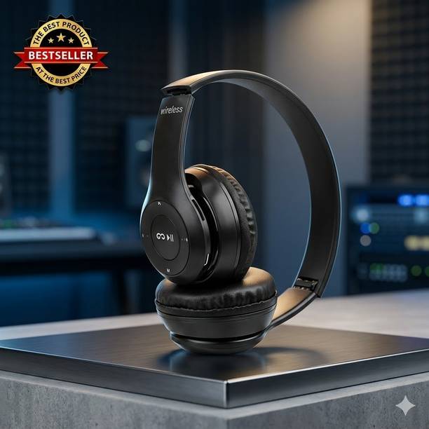 Worricow Buy Newest 12hrs Playtime Wireless Over Ear Headphones with HD Mic, Low-Latency Bluetooth