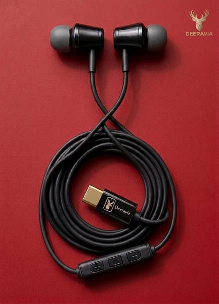 Deeravia Type-C Earphone|ENC Mic| Premium Earphone| Magnetized Buds pro 09 Wired