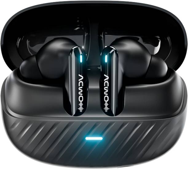 ACwO DwOTS 333 Hybrid ANC 48dB, 6 Mics AI-ENC Earbuds, 120H Playtime, Dual Pairing Bluetooth