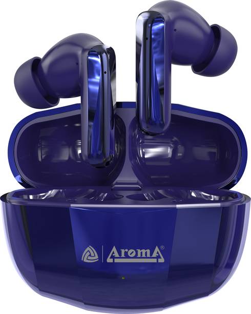 Aroma TWS2 V5.4 Upto 60Hr Playtime*, ENC, Dual Paring, Fast Charging, Heavy Bass Bluetooth