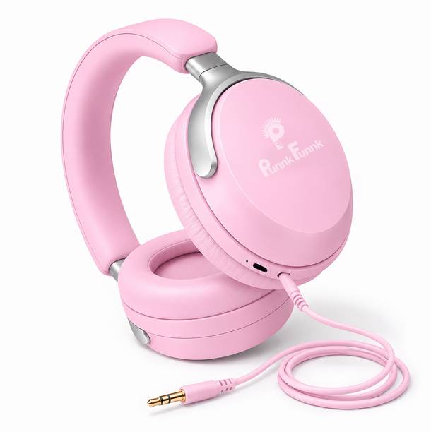 PunnkFunnk Wireless Bluetooth Over Ear Headphones with 40H Playtime BT5.3 AUX TF Card Bluetooth