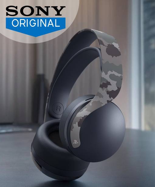 Sony PS5 Pulse 3D Bluetooth Headset (Gray Camouflage, On the Ear)