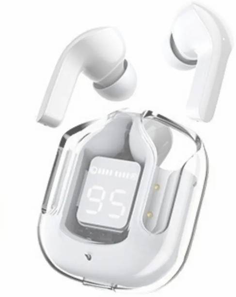 WORFOX TWS Bluetooth Earbuds with Transparent Case and LED Battery Indicator Bluetooth Gaming