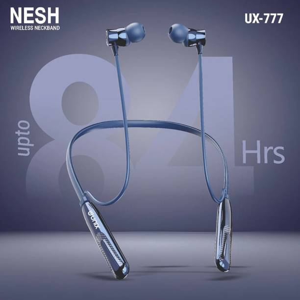 Unlx UX777 Nesh Bluetooth Neckband,84 Hours Battery,ENC Calling,Dual Device Pairing Bluetooth