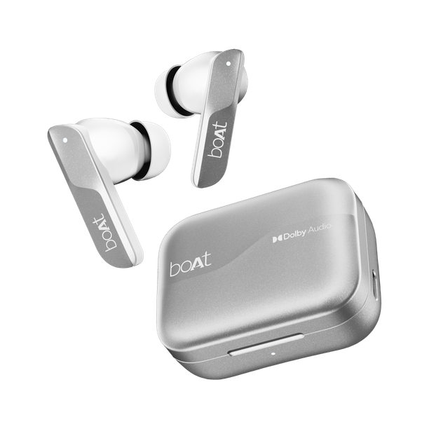 boAt Airdopes 800 w/ Dolby Audio, 4 Mics AI-ENx Tech, Titanium Drivers & ASAP Charge Bluetooth