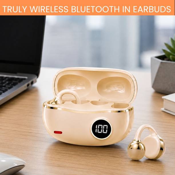 FRONY Wireless Bluetooth Earbuds With LED Battery Display, Ear Clip, Touch ControlO124 Bluetooth