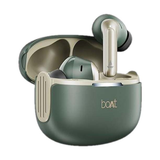 boAt Airdopes 219, 40H Battery, Free Music Streaming & Best in Segment for Calling Bluetooth Headset (Forest Sage, True Wireless)