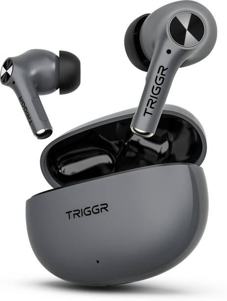 TRIGGR Ultrabuds Go with 40H Playtime, AI ENC, Dynamic Drivers, Type-C Fast Charging Bluetooth