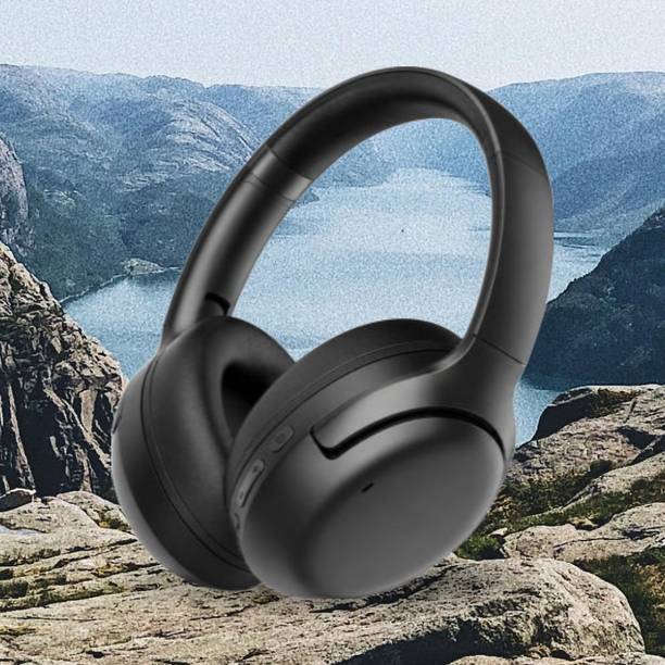 MECKWELL 40H Play Super Bass ANC BT Wireless Headphone with Mic Foldable Design & Aux P24 Bluetooth & Wired