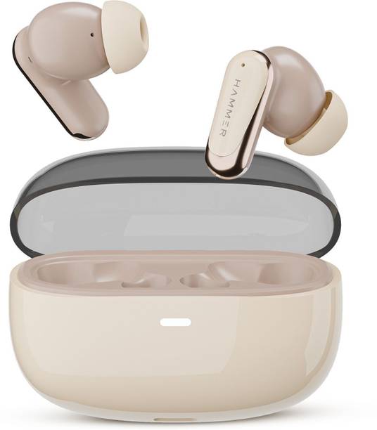 Hammer Aura 32dB ANC, 4-Mic ENC Wireless Earbuds for Calling ,50H Battery Bluetooth