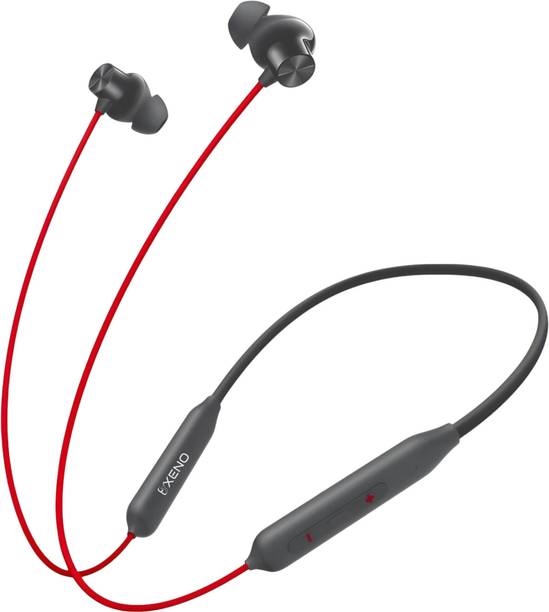 Bxeno Bullets C2 - MAGNETIC POWER OFF/ON 48Hr Playtime Headphone Neckband (RED6) Bluetooth