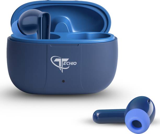 TECHIO TrueTone Pro ENC Earbuds, 40Hr Battery, 13mm Drivers Bluetooth