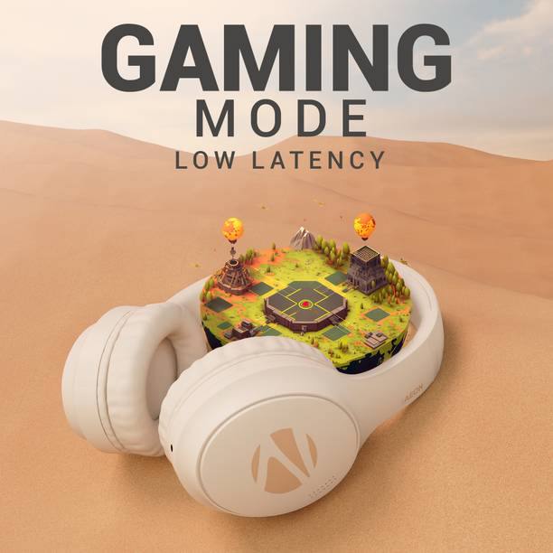 ZEBRONICS ZEB-WHP 4 (AEON) with 110h Battery Backup, Gaming Mode, ENC, Dual Pairing Bluetooth Headset  (Beige, On the Ear)