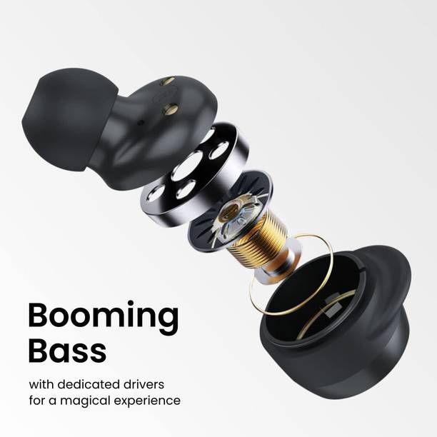 Portronics TWINS S5 Bluetooth Headset  (Black, True Wireless)