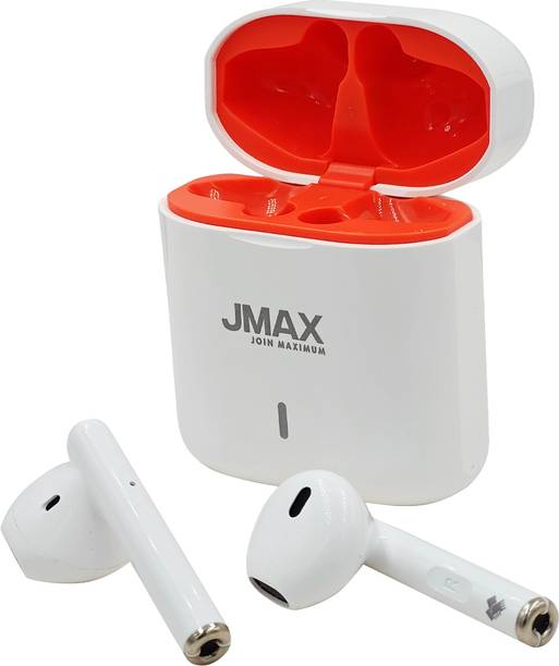 Jmax JM-TW-12 | 24H Non-Stop Music | High Base Sound| 200mAh Case | 2H Talk Time Bluetooth
