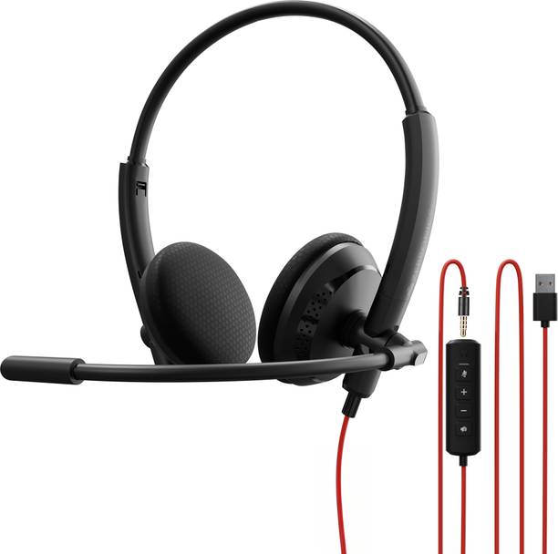 ZEBRONICS VCX101 Wired Headphone with Adjustable Mic, 27mm Drivers, 2.8m Cable, Mobile/PC Wired Gaming