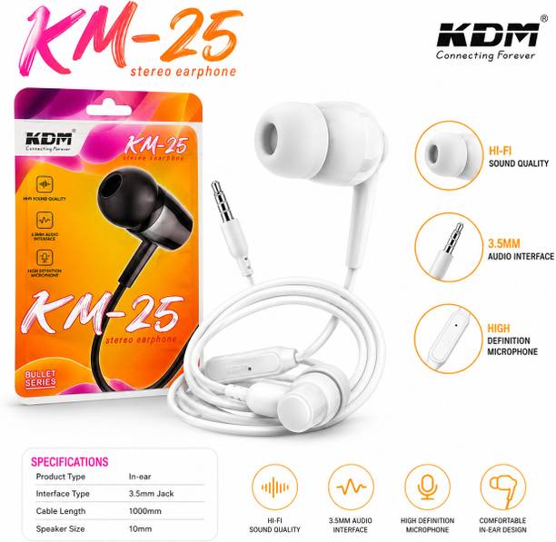 KDM KM25 HIFI Sound with HD Mic & Bass Wired