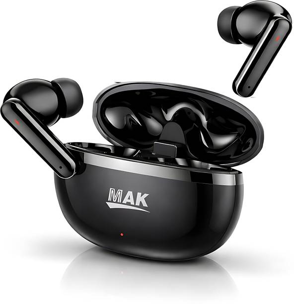MAK Pro TWS Wireless Earbuds with Deep Bass HD Audio and Extended Battery Life Bluetooth