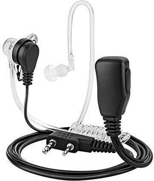 RENMAX PTT Earphone Air Acoustic Tube Earbuds with 2-Pin Audio Jack for Walkie Radio 1 Wired