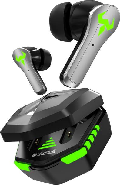 Aroma NB126 Aster V5.4 Upto 50Hr Playtime* 45Ms Latency Fast Charging RGB Gaming TWS Bluetooth Gaming