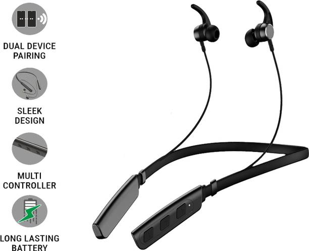 Worricow Trending Bluetooth Neckband with Clear Calling Mic,Dual Device Connectivity Bluetooth