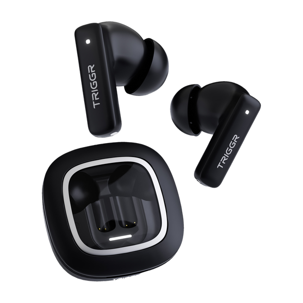 TRIGGR Apex S1 with Dual Pairing, 100H Battery, Quad Mic ENC, Rapid Pair, Rubber Finish Bluetooth