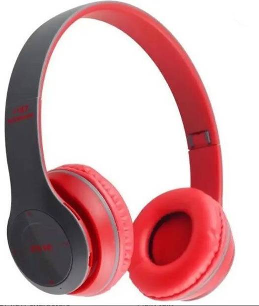 GLARIXA Super Bass 12hrs playback Bluetooth Wireless Headphone with Mic MP3 Player Bluetooth & Wired