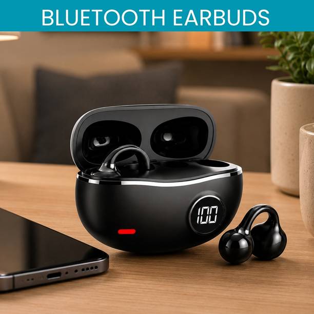FRONY TWS Bluetooth Earbuds With Digital Display, Secure Ear Clip and Deep BassXY400 Bluetooth