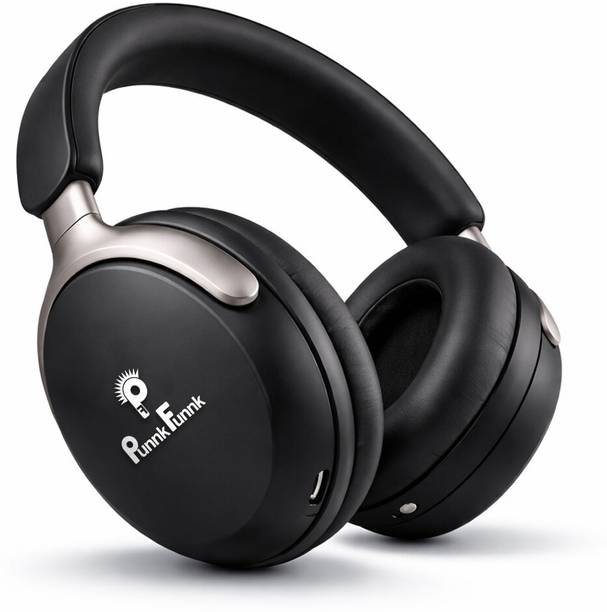 PunnkFunnk Super Bass Beast Mode Bluetooth Headset with 70 Hours Playback, 40ms Low Latency Bluetooth