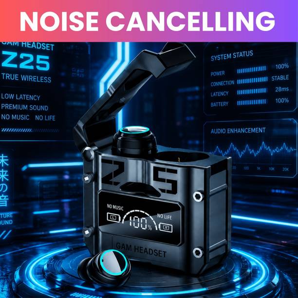 FRONY Bluetooth Gaming Earbuds with Immersive Sound and LED Display EC188 Bluetooth
