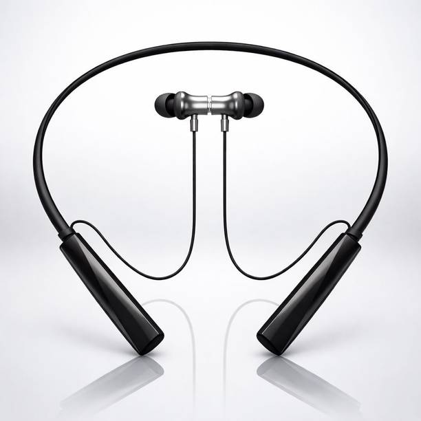 shopbucket Wireless Bluetooth 5.3 Neckband, 40H Playtime, 13mm Bass, IP65 Rated Bluetooth