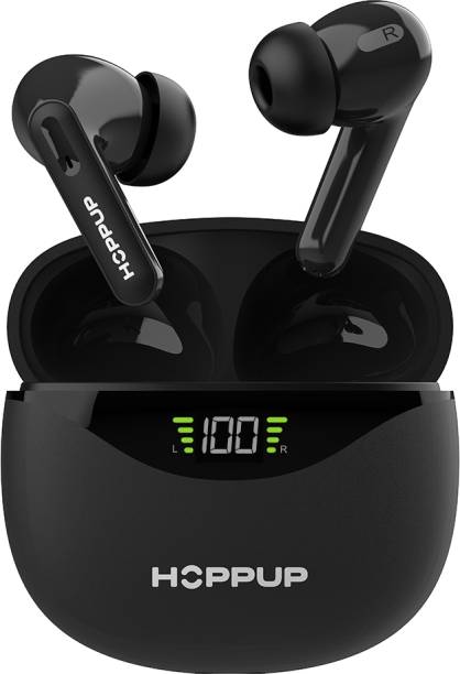 HOPPUP AirDoze D50 Earbuds with upto 50H Playtime, ENC, Gaming Mode & Made In India Bluetooth Headset