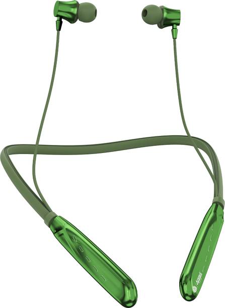 अरोमा NB119 Titanium Pro Upto 100 Hr Playtime*,ENC,Fast Charging,Dual Pairing Neckband हेडसेट