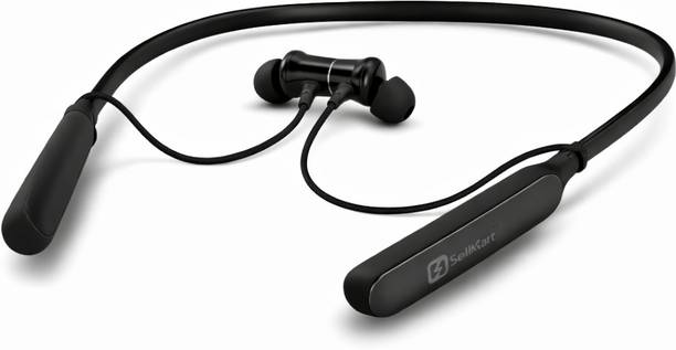 Sellkart BT-SHINE 300 Wireless Neckband 300 Mah Battery, Deep Bass,Magnetic Earbuds & Mic Bluetooth