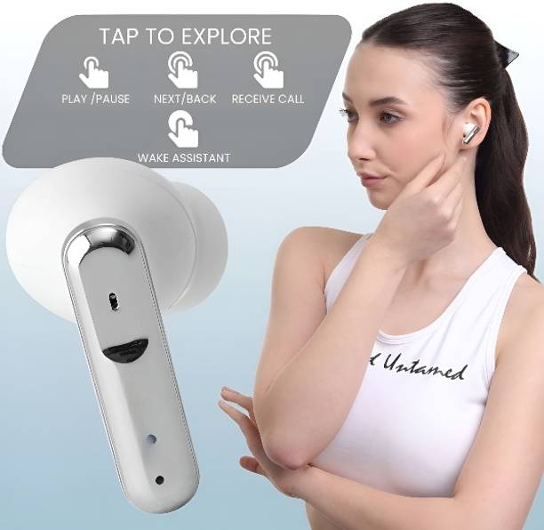 DUJE Aeropods with Gaming Pods, 200H Playtime, Quad Mic ENC, 13mm driver, Type C-57 Bluetooth