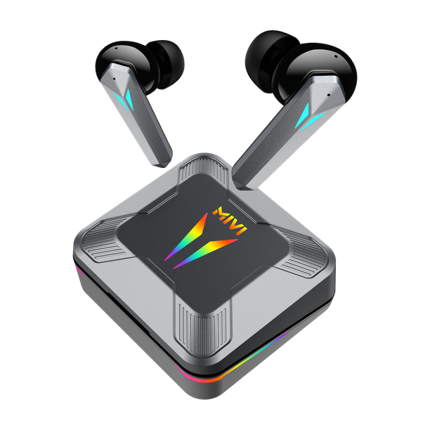Mivi Commando X9 Earbuds, Dual RGB Lights, 35ms Low Latency Gaming, ENC, 72H Playtime Bluetooth Gaming