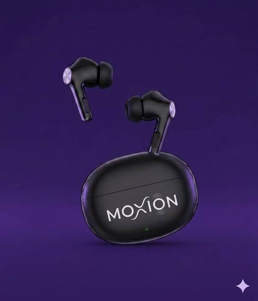 MOXION Boom Pods TWS Earbuds with Hi-Res Audio, Thunder Bass, IPX5 & Dual Mic Bluetooth