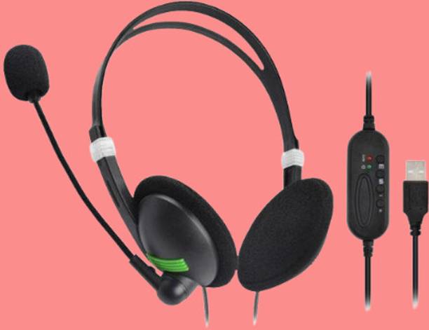 ASTRUM On-ear USB PC wired headset With Mic ,USB input ...