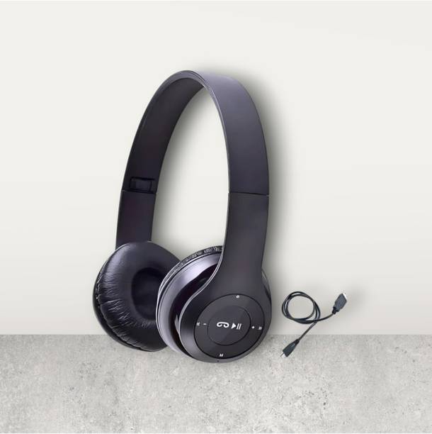 house of common Listening Companion Headphones with Mic, SD Card & Backup_PZ Bluetooth & Wired