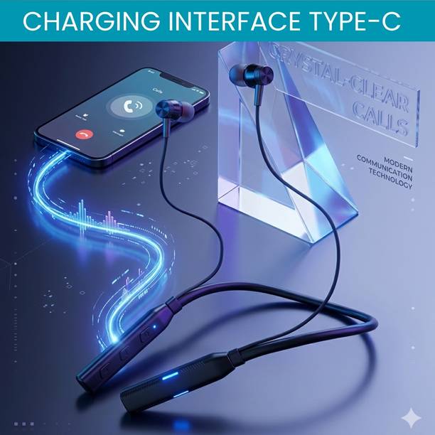 SYARA Candy Wireless Bluetooth Neckband Earphone With Deep Bass, Long Battery LifeR339 Bluetooth