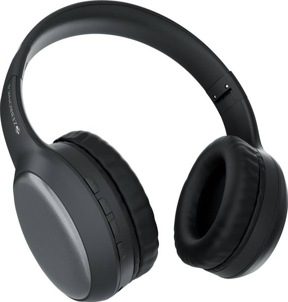 ZEBRONICS Thunder Max (ZEB-WHP 7), 120H Playtime, 3 EQ Modes, ENC,BT v5.4, Metallic Finish Bluetooth