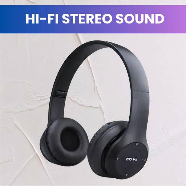 AIZINA HD Wireless Headphones with Mic & SD Card Slot, Extended Runtime_QK Bluetooth & Wired