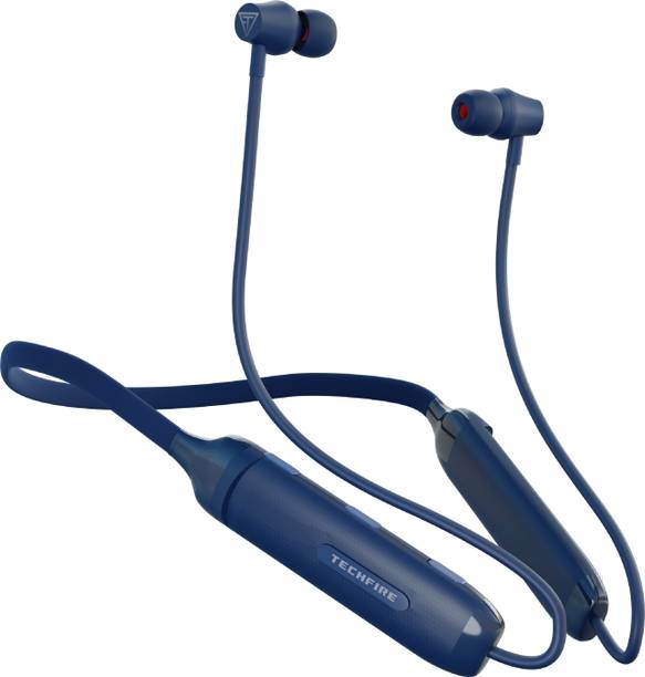 TECHFIRE Bullets ARC Wireless Neckband with FastCharge,40Hrs playtime, Earphones with mic Bluetooth